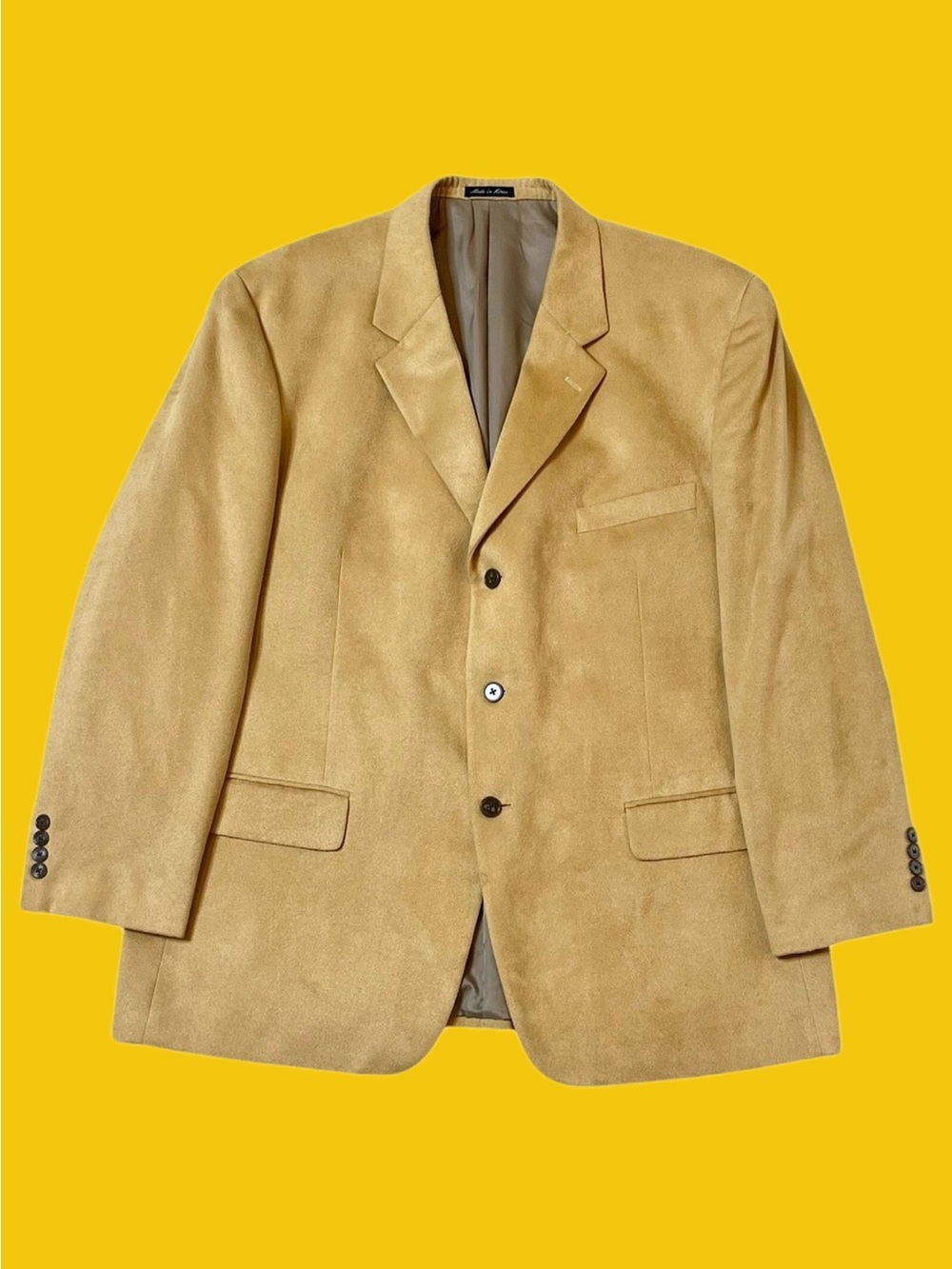 Alfani Positano Diablo Microsuede Sport Coat Blazer Chamois Tan 48R